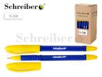 Ручка шар. Schreiber желтый корп., масл. чернила, 0,7мм, синяя Россия   /S 248               *173262