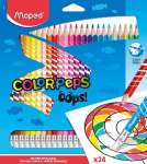 Карандаши 12 цв MAPED "Color Peps OOPS" пластик., стираемые, с ластиком, карт.европодвес   /832812              *310267