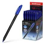 Ручка шар. ERICH KRAUSE "Ultra Glide Technology U-108"Black Edition 1,0мм, синяя   /46777               *340593