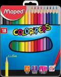 Карандаши 18 цв MAPED "Color Peps" трехгранные,ударопроч., в метал.кор.   /832015              *135776