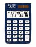 Калькулятор карм.  8 р. SKAINER дв.питание, футляр типа бумажник, синий   /SK-108XBL           *102912