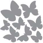 Наклейки deVENTE "Butterfly" светоотраж. 110*110мм серебристо-белый   /9083208             *359535