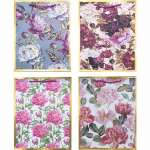 Пакет подарочный бумаж. 31*42*12см deVENTE "Flower border" фольга ассорти   /9041423             *361350