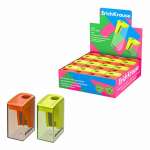 Точилка пласт. 1 отв. ERICH KRAUSE "City Mini.Neon" с контейнером,  ассорти   /60020               *359211