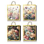 Пакет подарочный бумаж. 23*18*8см deVENTE "Flower Art" фольга, ассорти   /9041446             *361986
