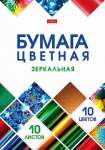 Бумага цветная металлиз. А4 10л 10цв HATBER "Мозаика" зеркальная   /10Бц4мт_23735       *349100