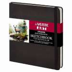 Скетчбук А6  24л тв.обл. кожзам. deVENTE "ARTISTIC STUDIO.Black", 150х150 мм, аквар.бумага300г/м   /2134329             *368671