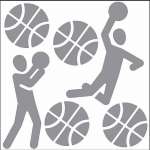 Термонаклейка deVENTE "SAFE MODE Basketball" 15*15 см 6 шт.   /8004325             *368691