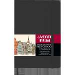 Скетчбук А5  80л тв.обл. искуст. кожа  deVENTE "Art" тон.блок 140гр. soft touch,резинка, черный   /2134405             *369495