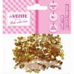Пайетки deVENTE "Metallic"  8*8мм, 14гр., золото, блистер   /8001910             *335594