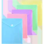 Папка-конверт на кн. А6  deVENTE "Pastel" непрозр. 5цв.асс   /3071344             *368893