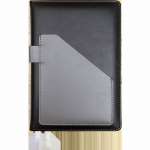 Ежедневник недатир. А5 136л. иск.кожа deVENTE "Klint" поролон,тон.блок,карман,держ/руч,тисн.,черн/се   /2234608             *370219