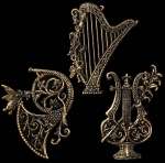 Украшение ЗВУКИ МУЗЫКИ 12,5см,бронзовый                            /40282     *139837