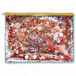 Папка д/тетрадей А4 ФЕНИКС молния сверху "Пайетки.Золотая" ПВХ,   /46446     *162566