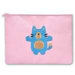 Папка д/тетрадей А4 ФЕНИКС молния сверху "Котик розовый" полиуретан, ткань 33*24см   /46495               *166919