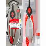 Набор чертежный deVENTE 2 предмета (циркуль+грифели) серебро/красный   /5093500             *371992