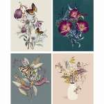 Пакет подарочный бумаж. 26*32*10см deVENTE "Art" блестки, ассорти   /9041250             *372796