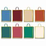 Пакет подарочный бумаж. 26*32*10см deVENTE "Golden border Intense" фольга, ассорти   /9041445             *372797