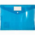 Папка-конверт на кн. А4  deVENTE с карманом д/визитки, полупроз. синяя   /3079332             *372808