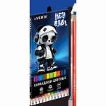Карандаши 12 цв deVENTE "Hey Bro" 2М, к/к   /5022621             *373757