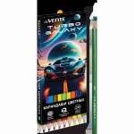 Карандаши 18 цв deVENTE "Turbo Galaxy" 2М, к/к   /5023620             *373772