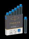 Картридж для перьевой ручки PARKER "Cartridge Quink mini" 0,5 мл чернил, 6 шт., смывающ., синий   /1950409             *145037