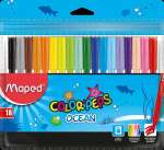 Фломастеры  18 цв. MAPED "Color Peps Ocean" супер смываемые   /845721              *130070