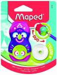 Точилка пласт. 1 отв. Maped "LOOPY FANCY" с контейн. + ластик, в   /049130    *173623