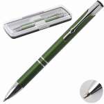 Ручка FIORENZO в футляре 0.7 мм, синяя (зеленый корпус, нажимной механизм, )   /180985/8            *340488
