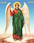 Картина по номерам 22*30 РЫЖИЙ КОТ "Икона Ангела-Хранителя" на подрамнике   /HS325               *317219
