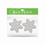Фигуры из пенопласта АЛЬТ снежинки, 80 мм, 2 шт.   /2-209/12            *352316
