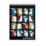 Блокнот  А7  на спир. 40л ФЕНИКС "Дино-комикс", кл.   /64398               *355783
