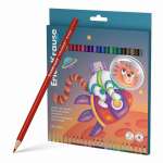 Карандаши 24 цв пластик. ERICH KRAUSE "Kids Space Animals" трехгранные   /61784               *357782