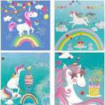 Пакет подарочный бумаж. 23*18*8см deVENTE "Unicorn" блестки, ассорти   /9041215             *361383