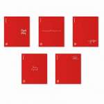Тетрадь  48л кл. ПОЛИГРАФИКА "CoverProBook Words.Красный.MIX-PACK" с пласт. обложкой   /61952               *361060