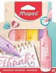 Набор текстовыделителей  4 цв. MAPED "Fluo Peps flex Pastel" 1-5 мм, гибкий наконечник, асс.   /740308              *349265