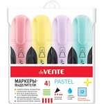 Набор текстовыделителей  4 шт. deVENTE "Pastel" 1-5мм, плоский, скошен, (жел. роз. фиал. бирюз.)   /5045809             *307556