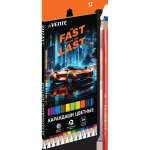 Карандаши 12 цв deVENTE "Fast Or Last" 2М, к/к   /5022537             *367995