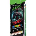 Карандаши 18 цв deVENTE "Gamer" 2М, к/к   /5023538             *368005