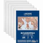 Фоамиран А4 deVENTE 2мм, 5л, белый с блест.   /8112418             *368665