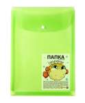 Папка на кнопке А4  ДПС ПВХ с расширением, прозр.лайм   /2920-133            *369020