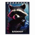 Блокнот  А7  на спир. 40л ФЕНИКС "Крутой енот", кл.   /68174               *364915