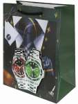 Пакет подарочный бумаж. 26*32*10см Dream Cards "Парные часы" 3D элем   /ППК-3596            *369423