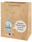 Пакет подарочный бумаж. 26,4*32,7*13,6см МИЛЕНД "Мечта" крафт   /ППК-2771            *369431