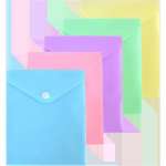Папка-конверт на кн. А6  deVENTE "Pastel" непрозр. 5цв.асс   /3071344             *368893