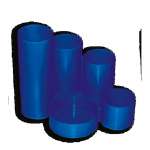 Подставка для пишущих принадл. 5 отд. разной высоты цвета в ассорт.   /ОР-1                *3826