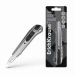 Нож канц.  9мм. ERICH KRAUSE металл. auto-lock  дв. блистер   /19157               *38576