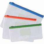 Папка-zip  А5+ deVENTE прозрач., с карманом для визитки, 4цв. асс   /3072907             *328380