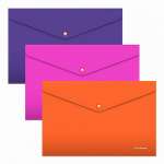 Папка-конверт на кн. А4  ERICH KRAUSE Soft Caribbean Sunset 0,18 мм, асс.   /54879               *341468