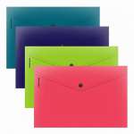 Папка-конверт на кн. А4  ERICH KRAUSE "Soft Reef" 0,18мм непроз. асс   /62956               *369577